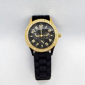 Black Watch With Gold and Diamond Accents